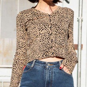 brandy melville leopard cardigan